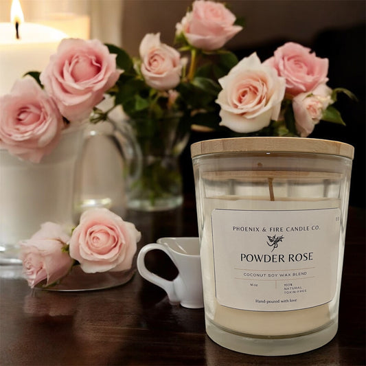 Powder Rose Coconut Soy Candle
